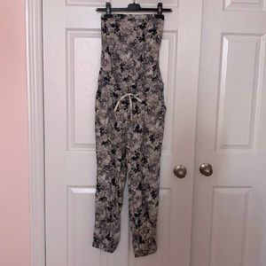 Aritzia Strapless Floral Jumpsuit